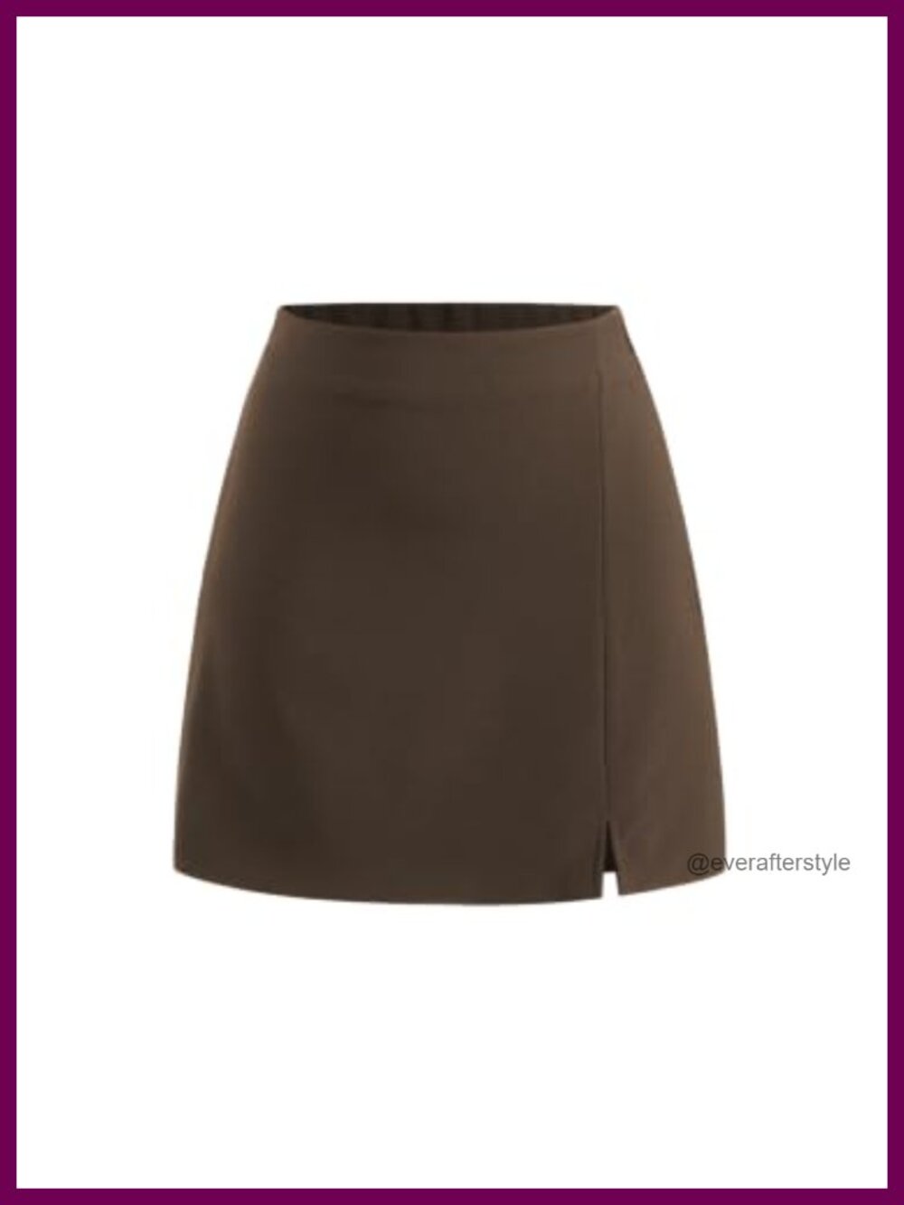 High Waist Split Mini Skirt Polyester Spandex Bodycon Party Work